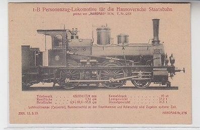 63794 Ak Hanomag Personenzug Lokomotive der Hannoverschen Staatsbahn 1921