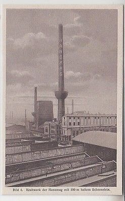 56675 Ak Hanomag Hannover Linden Kraftwerk mit Schornstein um 1930
