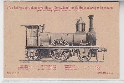 64032 Ak Hanomag Schnellzug Lokomotive der Braunschweiger Eisenbahn 1921