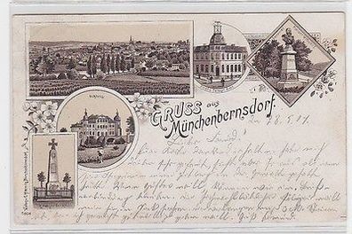 64049 Ak Lithographie Gruß aus Münchenbernsdorf 1907