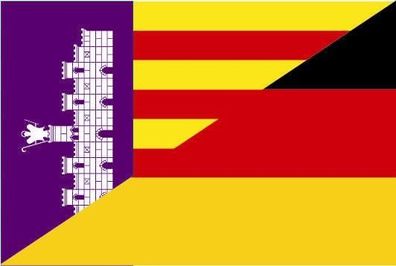 Fahne Flagge Mallorca-Deutschland Premiumqualität