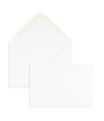 100 Briefumschläge Weiß 125x185 mm mit Nassklebung