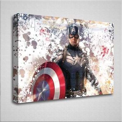 Bild | Captain Amerika | Leinwand Bild | Kinderzimmer | 5 Größen bis XXL