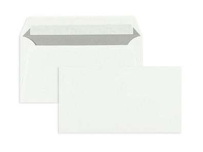 100 Briefumschläge Weiß 130x240 mm mit Haftklebung