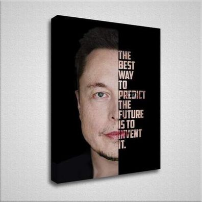 Bild mit Spruch | Elon Musk | Home Office | Mindset | Motivation | XXL Bilder