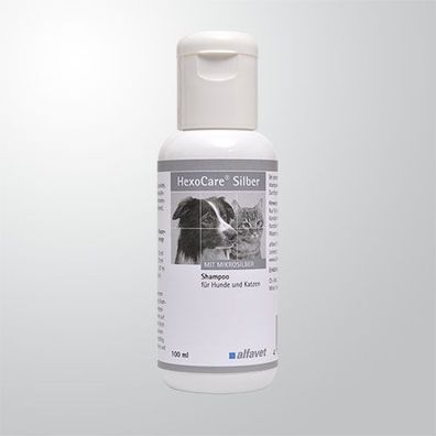 Alfavet HexoCare® Silber 100ml Shampoo für Hunde und Katzen