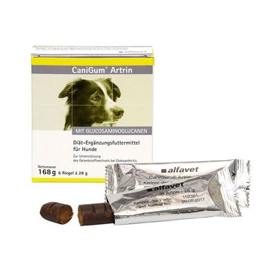 Alfavet CaniGum Artrin - 6 x 28g Ergänzungsfuttermittel für Hunde