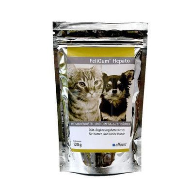 Alfavet FeliGum® Hepato 120g Ergänzungsfuttermittel für Katzen & kleine Hunde