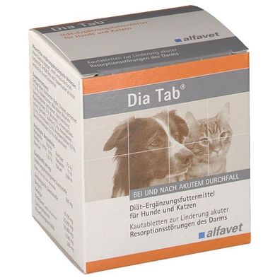 Alfavet Dia Tab® Kautabletten Probiotikum für Hunde und Katzen Verpackung mit 6 x ...