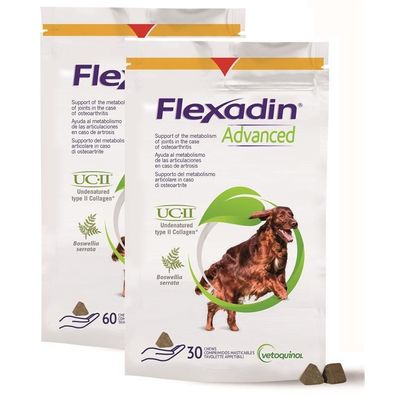 Vetoquinol Flexadin advanced 30 Stück Diät-Ergänzungsfuttermittel für Hunde