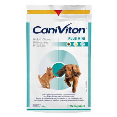 Vetoquinol Caniviton plus MINI 90 Stück Ergänzungsfuttermittel für Hunde & Katzen