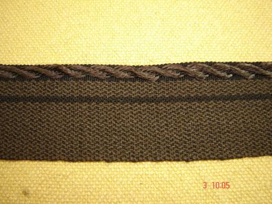 Herrenhutband Hutband gemustert hochwertig braun schwarz 3,9 cm breit je 1 Meter