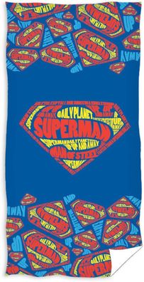 Superman Badehandtuch blau 70x140cm Duschtuch Strandtuch Beach Towel NEU NEW