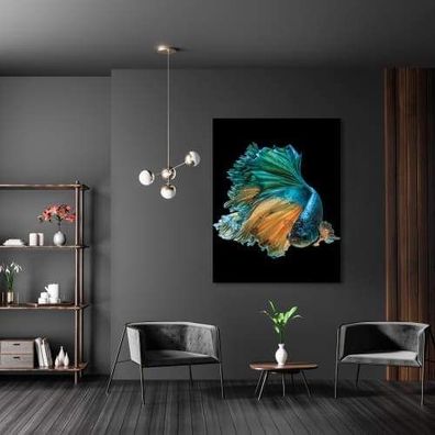 Wandbild Fisch | XXL Leinwanddruck | Kunstdruck | Wohn- Schlafzimmer Bilder |