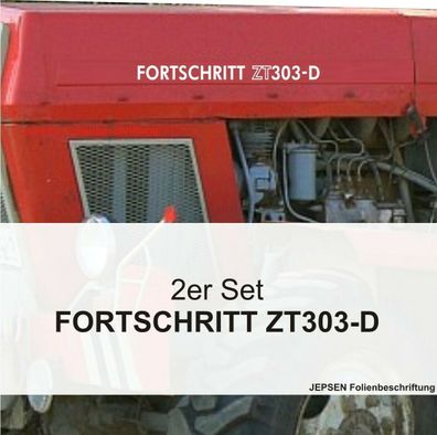 2 Folien Aufkleber Fortschritt ZT 303-D - 2er Set für Schlepper Trecker