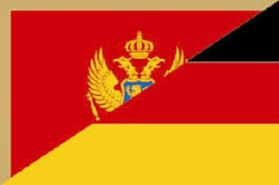 Fahne Flagge Montenegro-Deutschland Premiumqualität