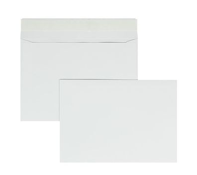 100 Briefumschläge Weiß 140x200 mm (DIN E6) mit Haftklebung