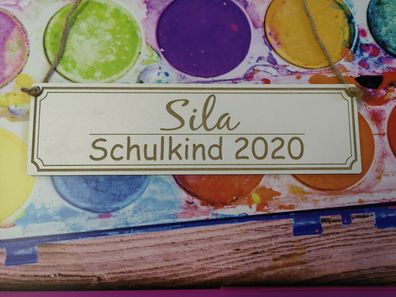 personalisiertes Holzschild Wunschname Schulkind Schild Holz Einschulung