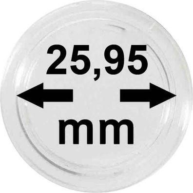 Mü?nzenkapsel ?Ø ?25,95 mm - randlos für 2 Euro Münzen