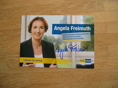 Nordrhein-Westfalen FDP Politikerin Angela Freimuth - handsigniertes Autogramm!!!