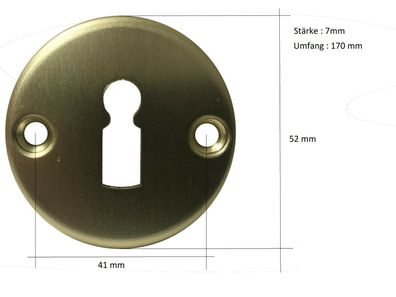 BB Rosette Rund Abdeckrosette Schutzrosette Buntbart Tür F2 Schraubrosette