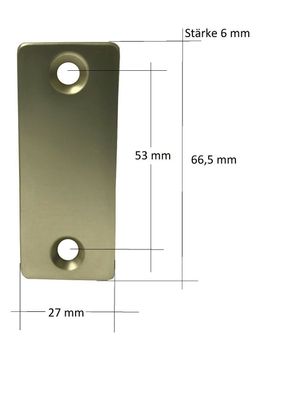 PZ Blind Rosette Eckig Abdeckrosette Schutzrosette Tür F2 Schraubrosette