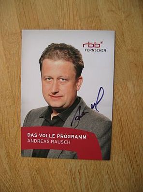 RBB Fernsehmoderator Andreas Rausch - handsigniertes Autogramm!!!