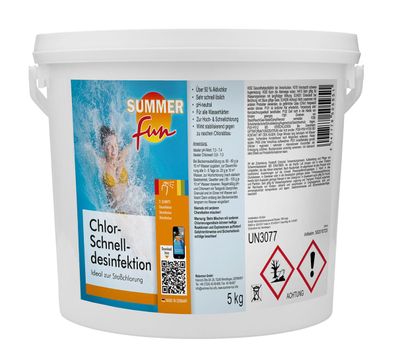 Chlor - Schnelldesinfektion 5kg Preis / kg nur 8,00€