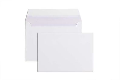500 Briefumschläge Weiß 114x162 mm (DIN C6) mit Haftklebung