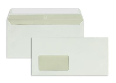 500 Briefumschläge Weiß (Gelblichweiß) 114x229 mm (DIN C6/5) mit Haftklebung