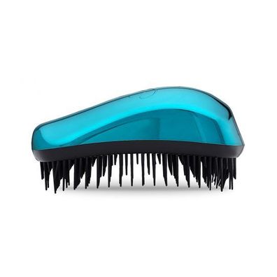 Dessata Anti-Tangle Haarbürste MAXI mit Chrome BRONZE Finish Farbe Türkis