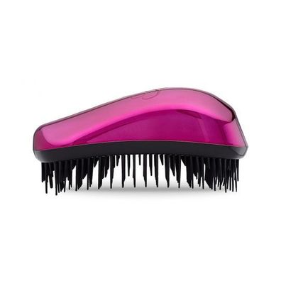 Dessata Anti-Tangle Haarbürste MAXI mit Chrome BRONZE Finish Farbe Fuchsia