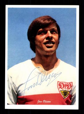 Jan Olsson Autogrammkarte VFB Stuttgart Spieler 70er Jahre Original Signiert