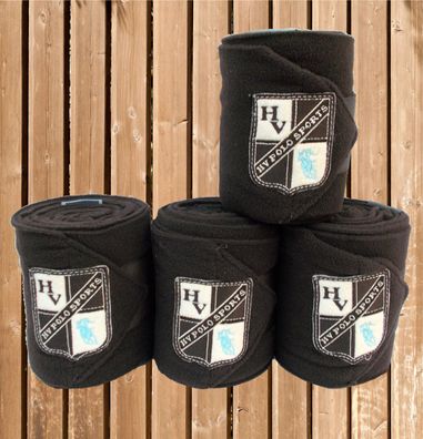 HV Polo Fleece Bandagen in dark brown, HV Polo Sports, Fleecebandagen, 4er Set