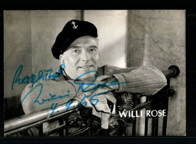 Willi Rose Autogrammkarte Original Signiert + F 8498