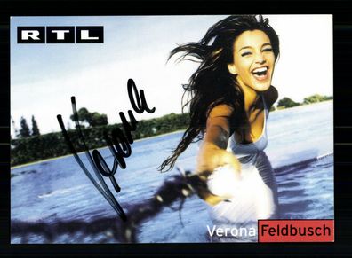Verona Feldbusch RTL Autogrammkarte Original Signiert + F 8569