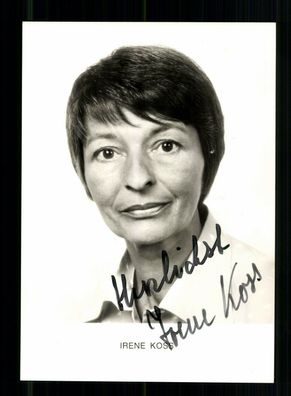 Irene Koss Rüdel Autogrammkarte Original Signiert + F 9168
