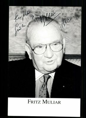 Fritz Muliar Autogrammkarte Original Signiert + F 9599