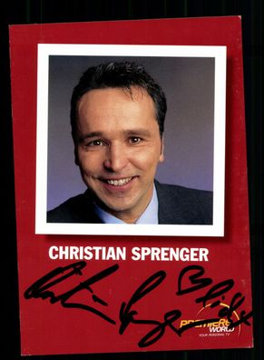 Christian Sprenger Premiere Autogrammkarte Original Signiert + F 10148