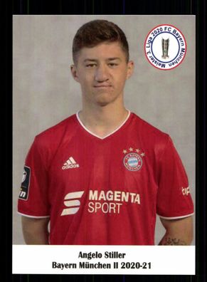 Angelo Stiller Autogrammkarte Bayern München II 2020-21