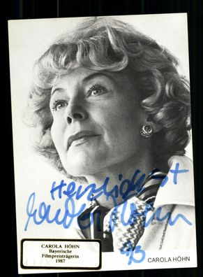 Carola Höhn Autogrammkarte Original Signiert + F 10371