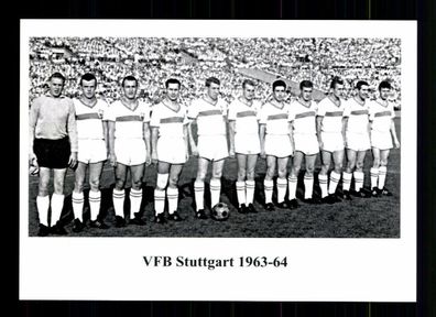 VFB Stuttgart Mannschaftskarte 1963-64