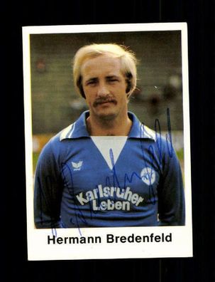 Hermann Bredenfeld Karlsruher SC Bergmann Sammelbild 1977/78 Original Signiert