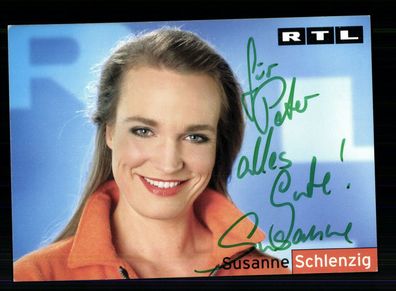 Susanne Schlenzig RTL Autogrammkarte Original Signiert + F 8566
