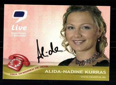 Alida Nadine Kurras 9 Live Autogrammkarte Original Signiert + F 8615
