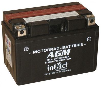 IntAct - Bike-Power AGM - YTX12A-BS / 51013 / 12-12A-BS - 12 Volt 10Ah Pb