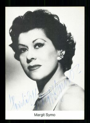 Margit Symo Autogrammkarte Original Signiert + F 9013