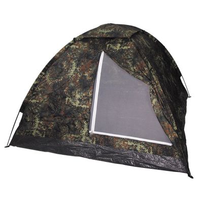 MFH 3 Personen Camping Zelt Monodom 210x210x130 cm flecktarn, einwandig