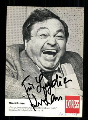 Mircea Krishan Autogrammkarte Original Signiert + F 10068