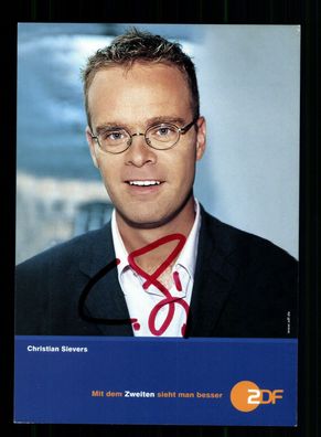 Christian Sievers ZDF Autogrammkarte Original Signiert + F 10149